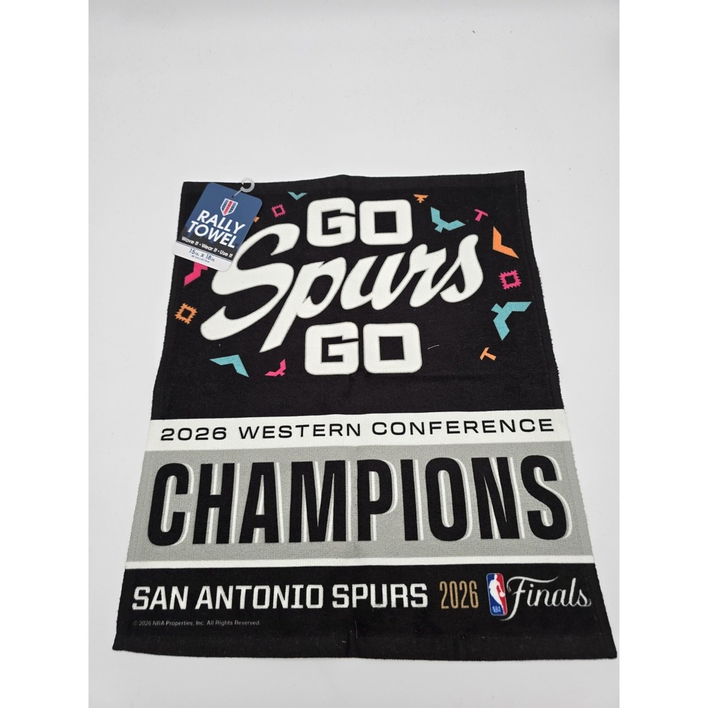 2026 San Antonio Spurs Western Conference Champions NBA Finals Rally Towel NWT